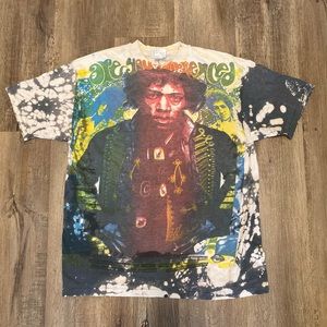 RARE VTG Jimi Hendrix Mosquitohead Tye-Dye Shirt Men XL Distressed 80s 90s